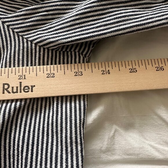 Back In The Saddle Womens Blue/White Striped Button-Up Jacket 2X 100% Cotton - Picture 7 of 7